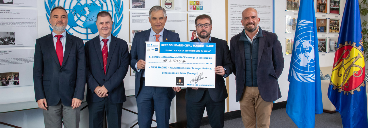 Acto de entrega de la recaudación del Reto Solidario CIFAL Madrid-RACE