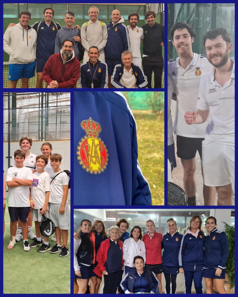Los equipos de Pádel del Club