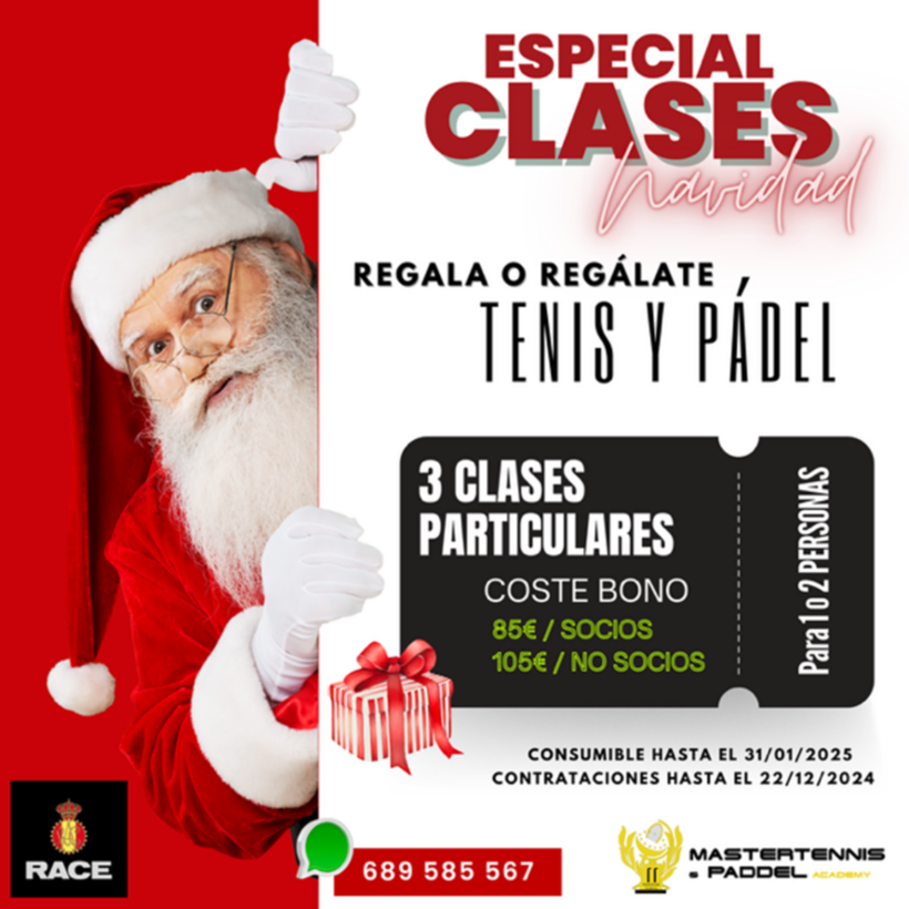 Clases tenis y padel especial Navidad