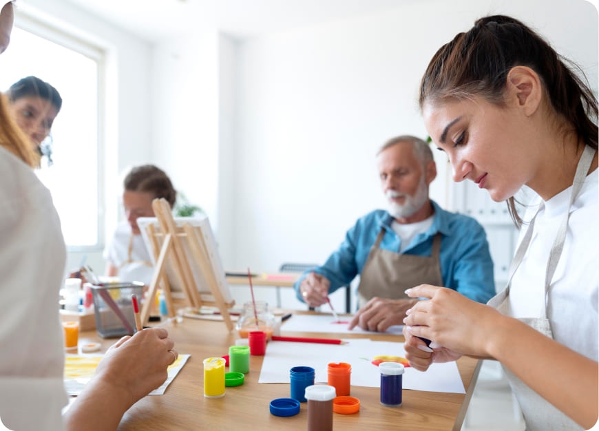 Taller con profesores y alumnos