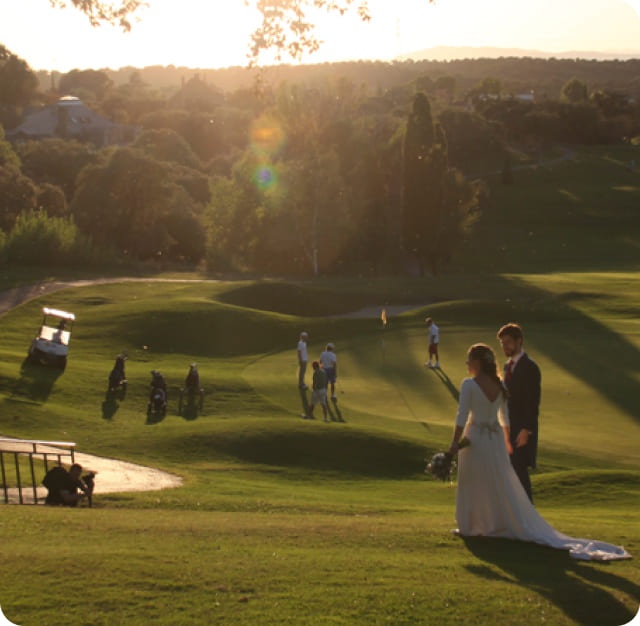 Boda en el campo de golf