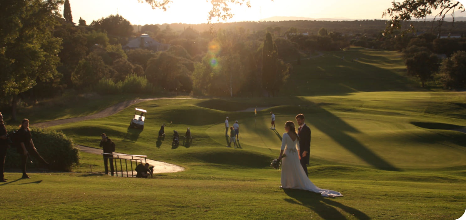 Boda en medio del campo de golf