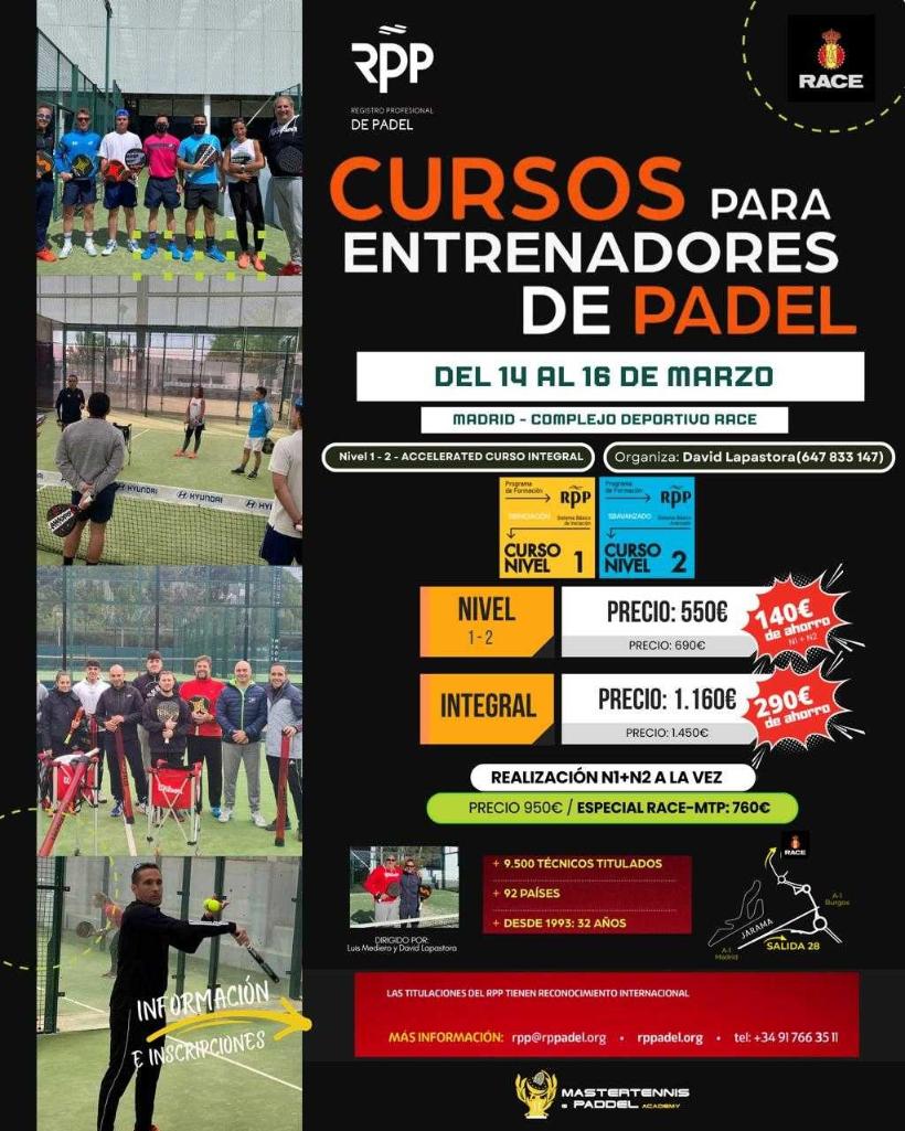 Curso monitor de pádel