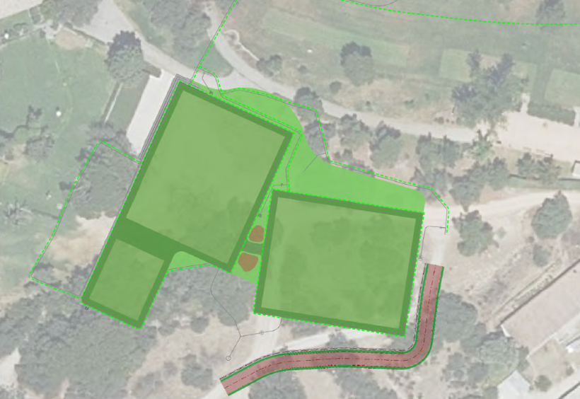 Plano de situación del campo de croquet