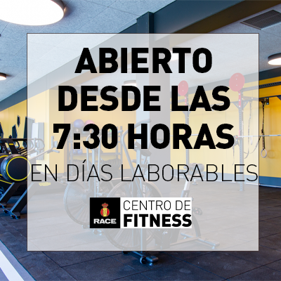 Nuevo horario de apertura del Centro de Fitness: días laborables desde las 7:30 horas